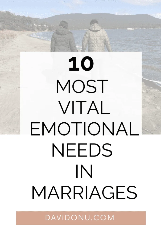 Pinterest pin of emotional needs in marriages post