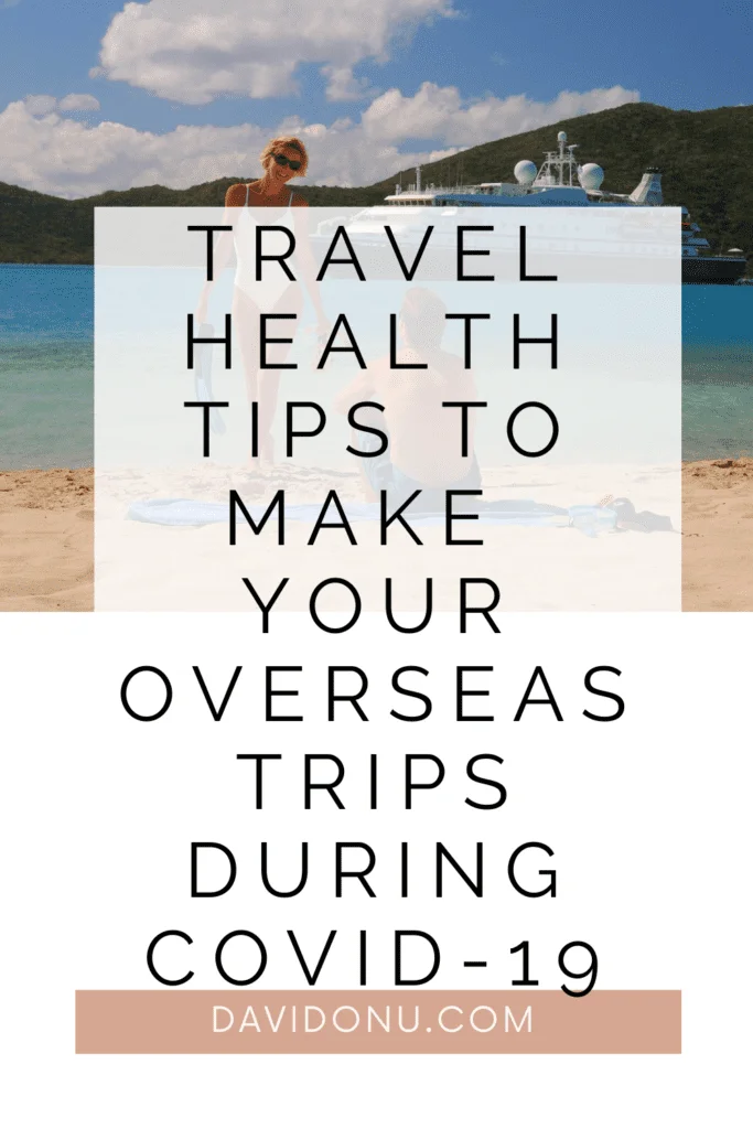 Pinterest pin of travel health tips post