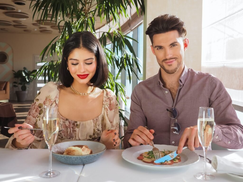 Stages of relationships: How to navigate ups and downs of marriage 2 A couple dining out during the settling in stage of their marriage relationship