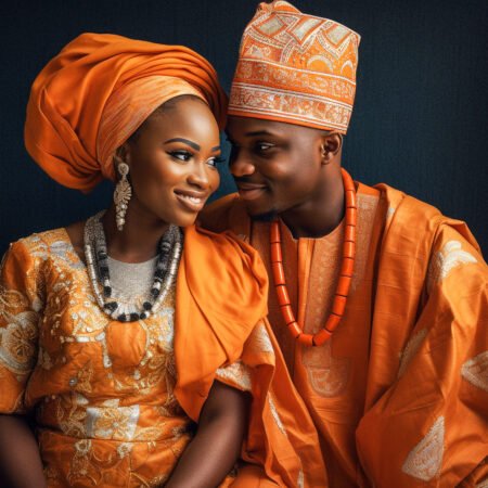 A Nigerian Wedding with Couple Wearing Traditional Clothes building a strong foundation of marriage